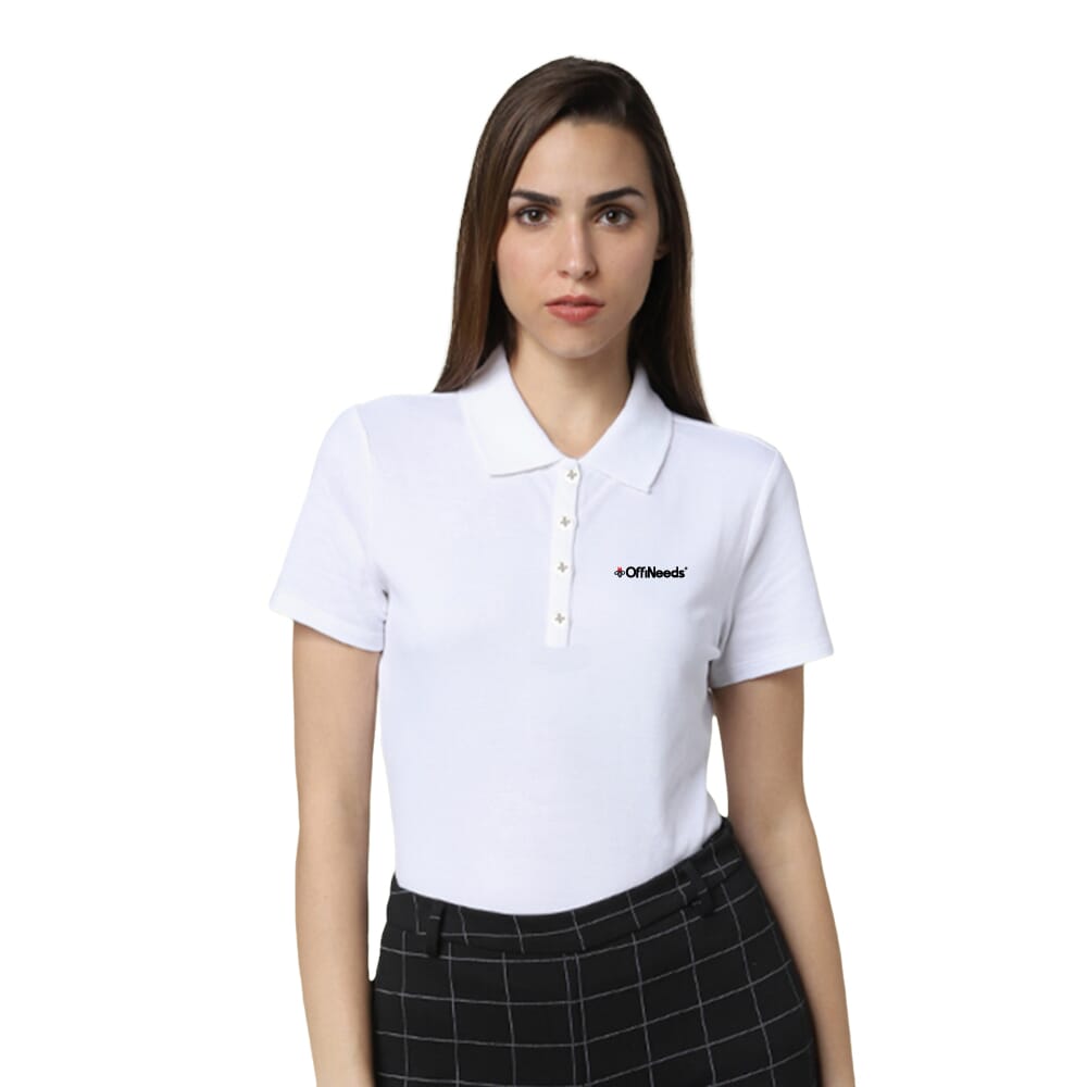 VeroModa Jacquard Polo-White